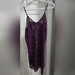 Gloria Vanderbilt Deep Purple Floral Chemise
